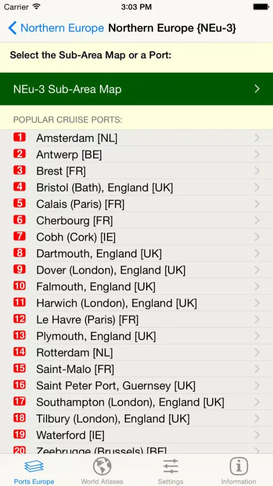 Cruise Ports -Europe Zoomable Atlas應用截圖