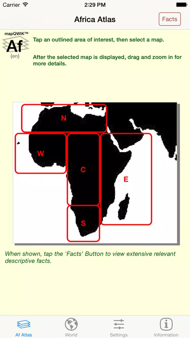 mapQWIK Af - Africa Zoomable Atlas Screenshots