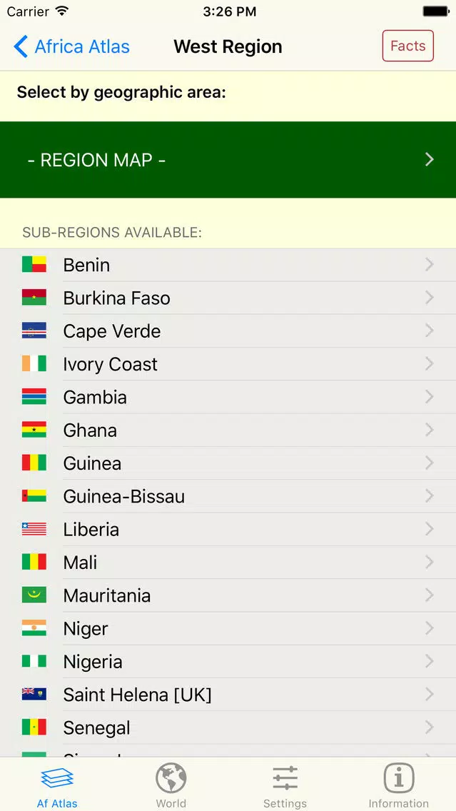 mapQWIK Af - Africa Zoomable Atlas Screenshots