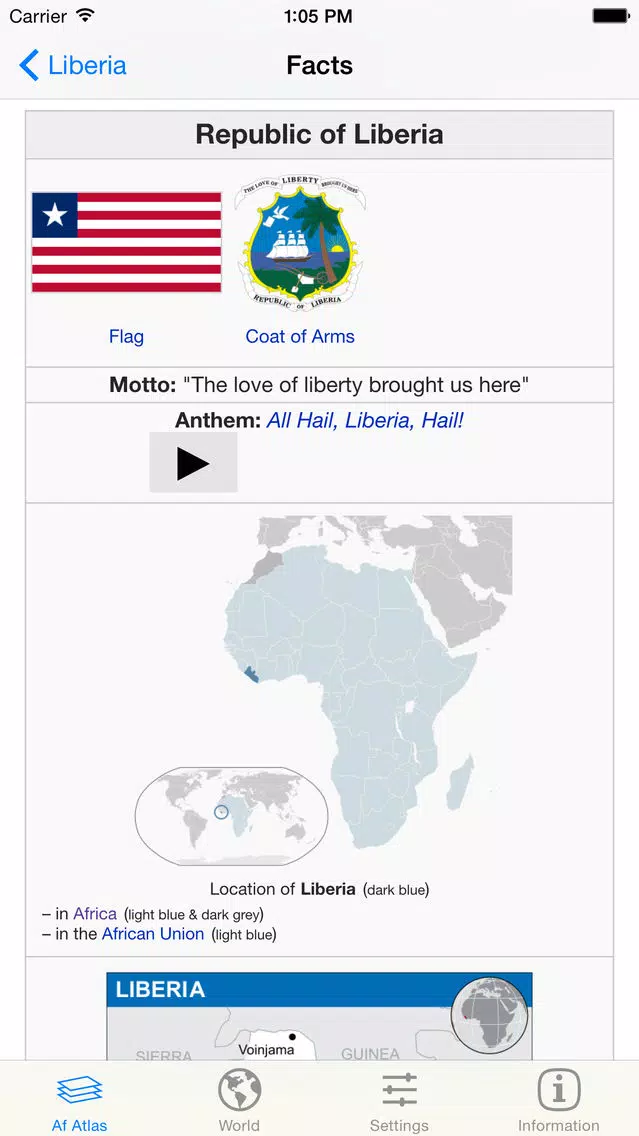 mapQWIK Af - Africa Zoomable Atlas Screenshots