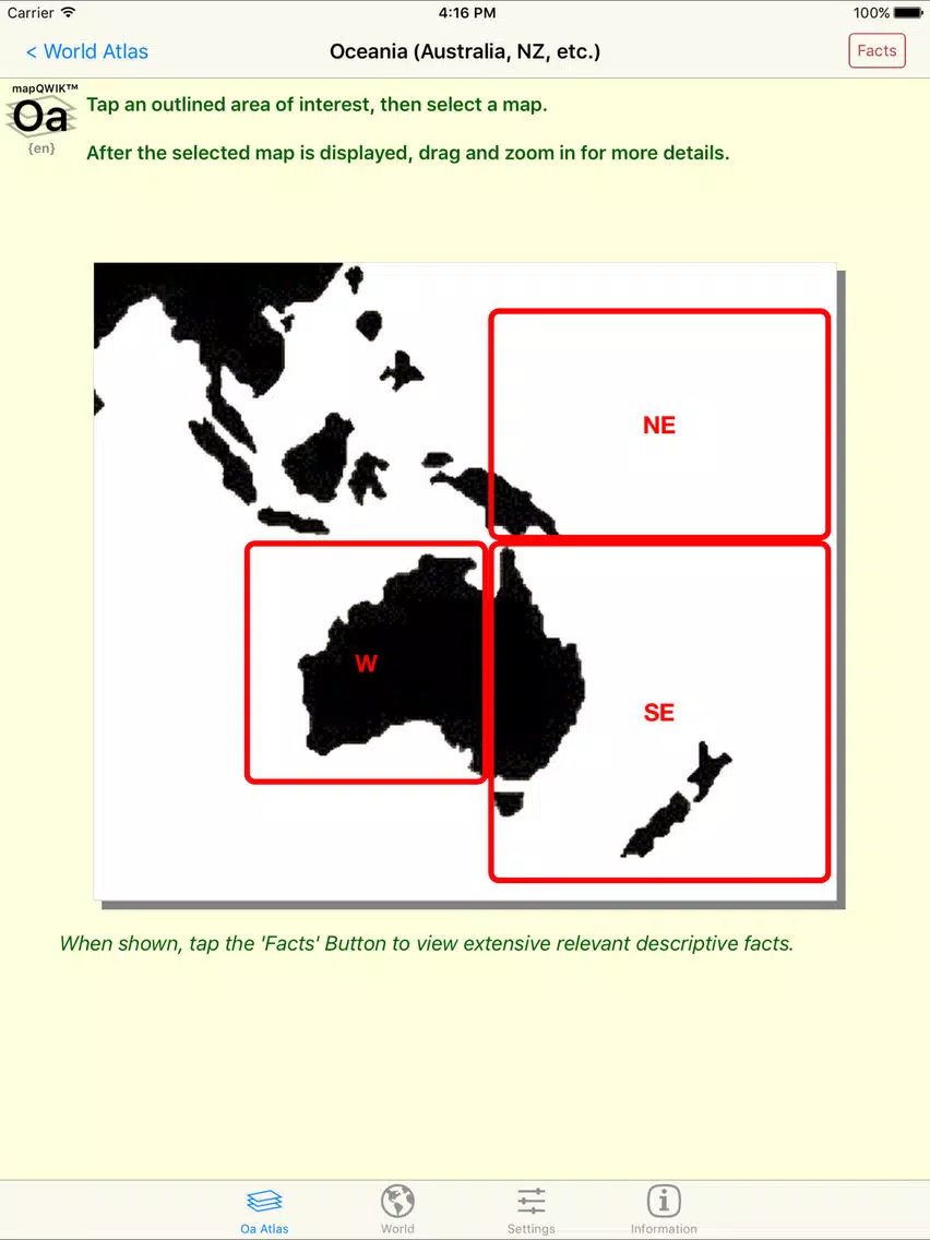 mapQWIK Oa - Oceania Zoomable Atlas iPad  スクリーンショット