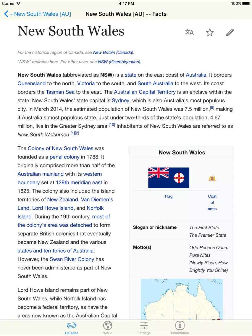 mapQWIK Oa - Oceania Zoomable Atlas iPad  スクリーンショット