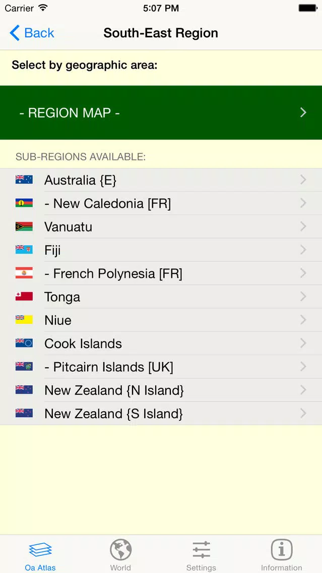 mapQWIK Oa - Oceania Zoomable Atlas スクリーンショット