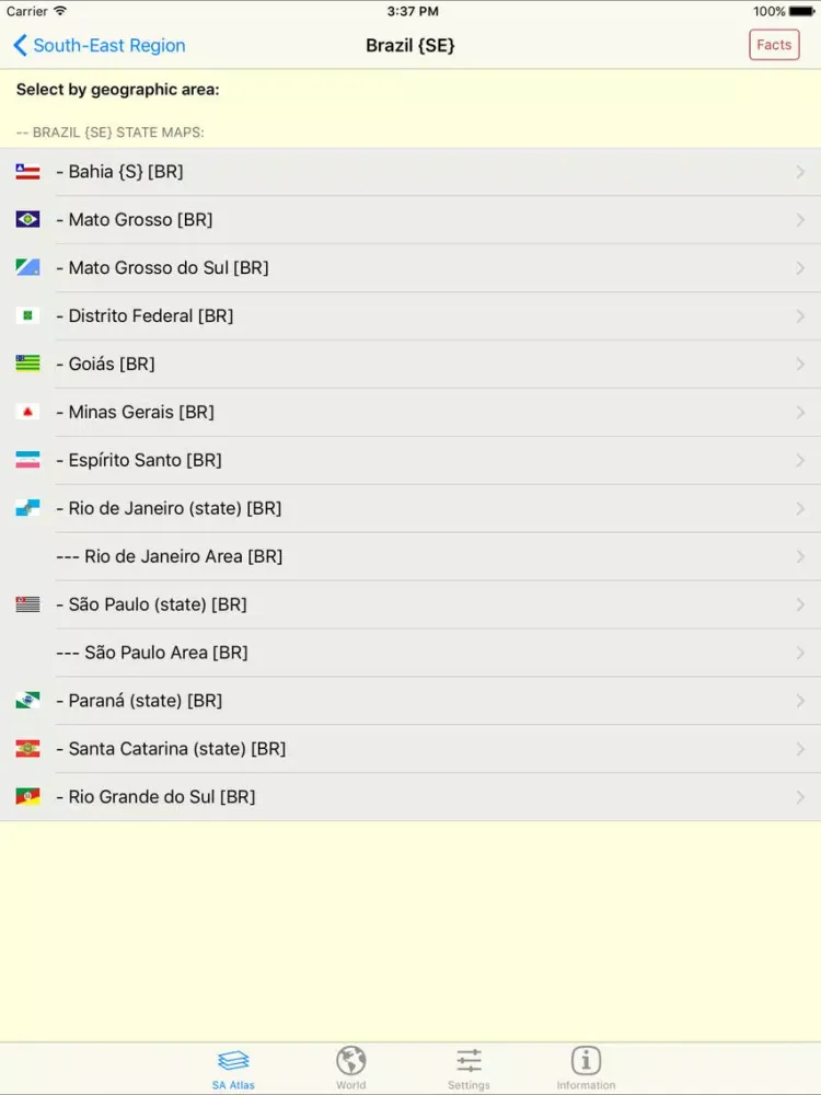 mapQWIK SA - South America Zoomable Atlas iPad  Screenshots
