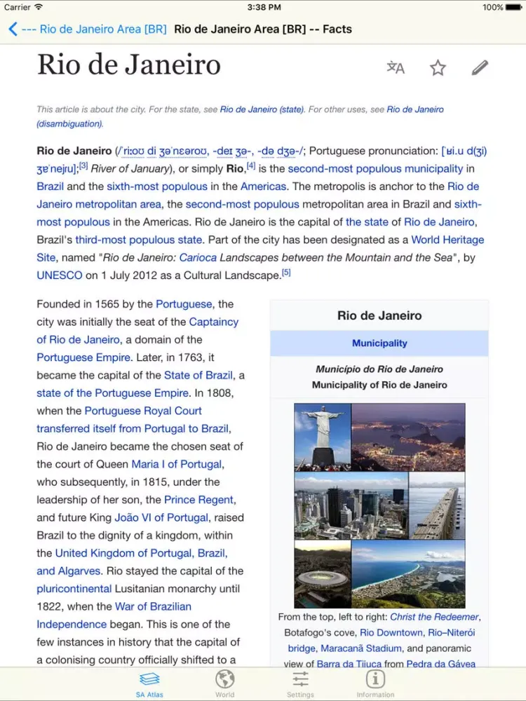 mapQWIK SA - South America Zoomable Atlas iPad  Screenshots