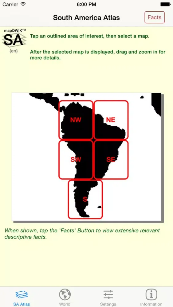 mapQWIK SA - South America Zoomable Atlas Screenshots