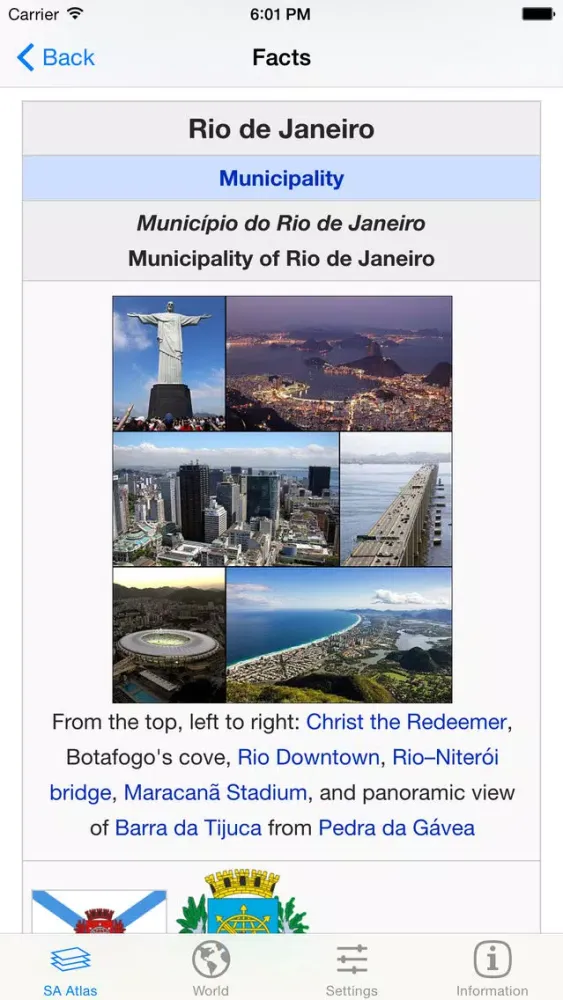 mapQWIK SA - South America Zoomable Atlas Screenshots