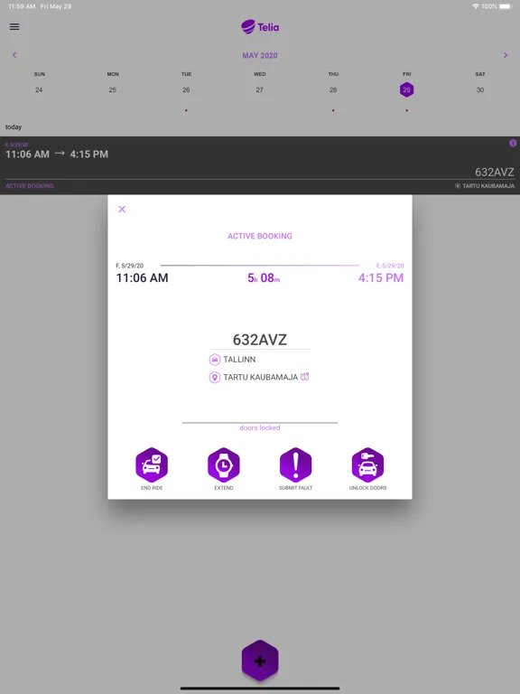 Capturas de tela do Telia Carsharing iPad 