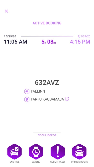 Capturas de tela do Telia Carsharing