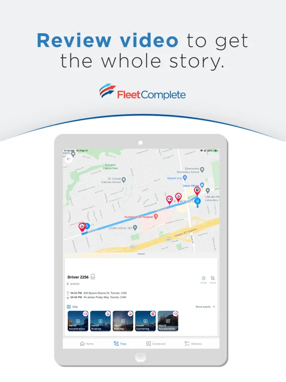 Ảnh chụp màn hình của FC Vision by Fleet Complete iPad 