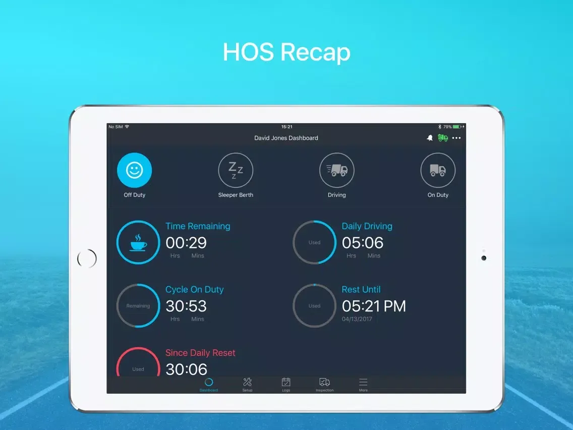 Captures d'écran de Fleetmatics REVEAL LogBook App iPad 
