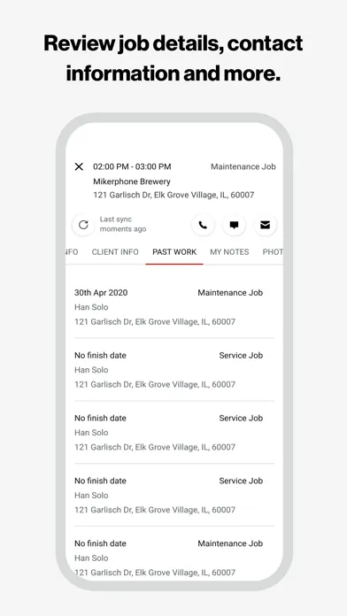 Work Mobile Screenshots