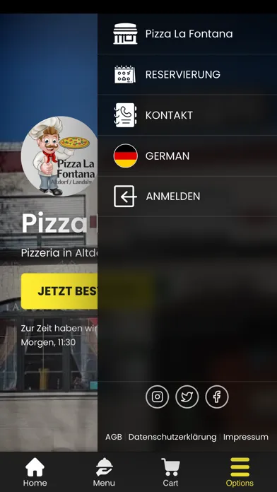 Capturas de tela do Pizza La Fontana