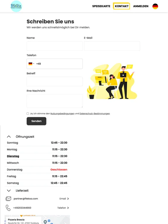 Скриншоты Pizzeria Brescia Duisburg iPad 