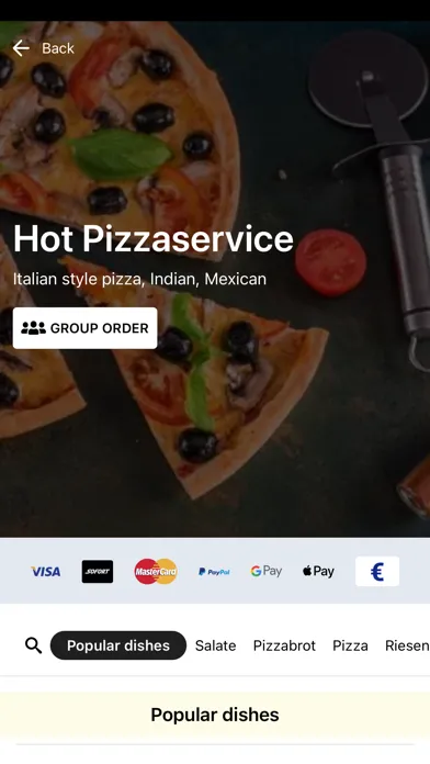 Ảnh chụp màn hình của Hot Pizzaservice