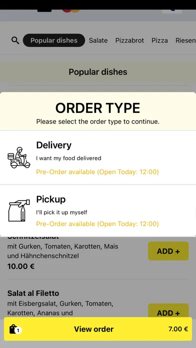 Ảnh chụp màn hình của Hot Pizzaservice