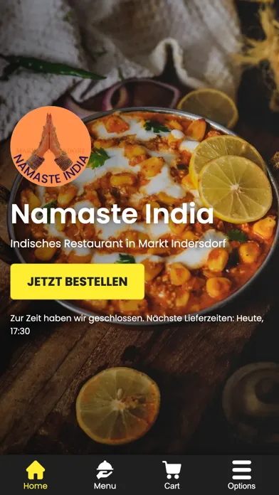 Tangkapan skrin Namaste India Indersdorf