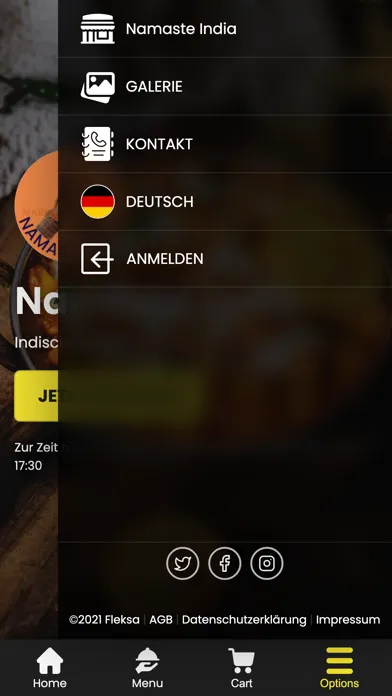 Tangkapan skrin Namaste India Indersdorf