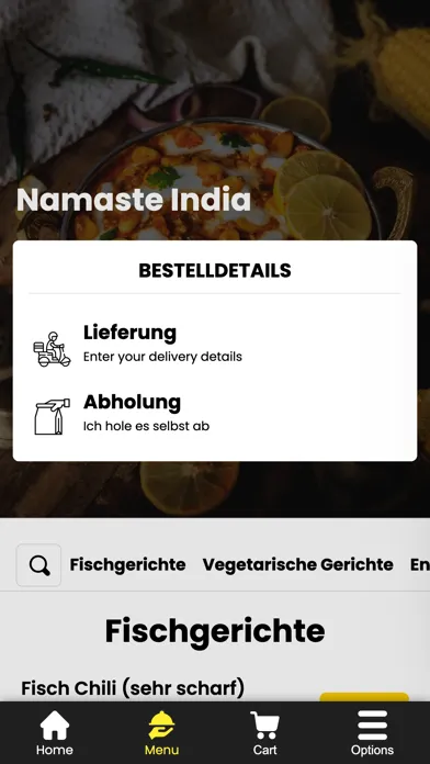 Tangkapan skrin Namaste India Indersdorf