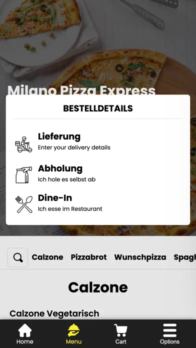 Milano Pizza Express スクリーンショット