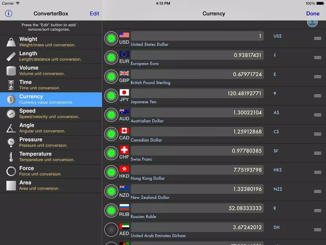 ConverterBox Free iPad  スクリーンショット