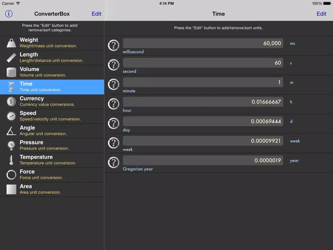 ConverterBox Free iPad  スクリーンショット