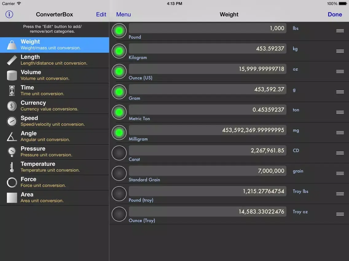 ConverterBox Free iPad  スクリーンショット