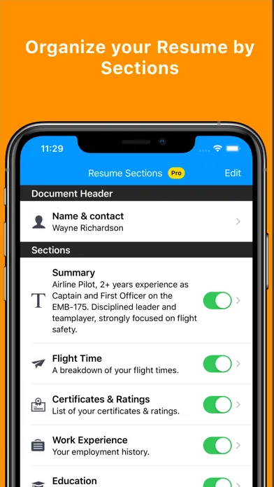 myFlightResume应用截图