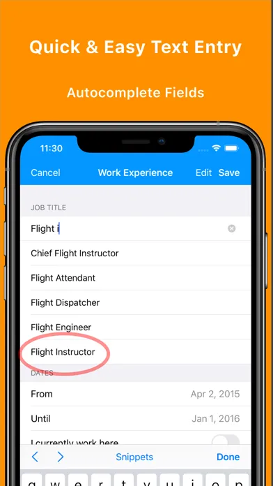 myFlightResume应用截图