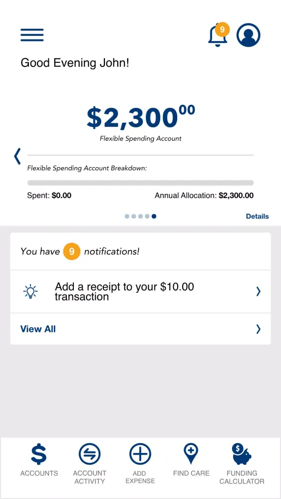 Zrzuty ekranu My Flex Account Mobile