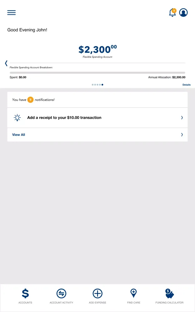 Zrzuty ekranu My Flex Account Mobile