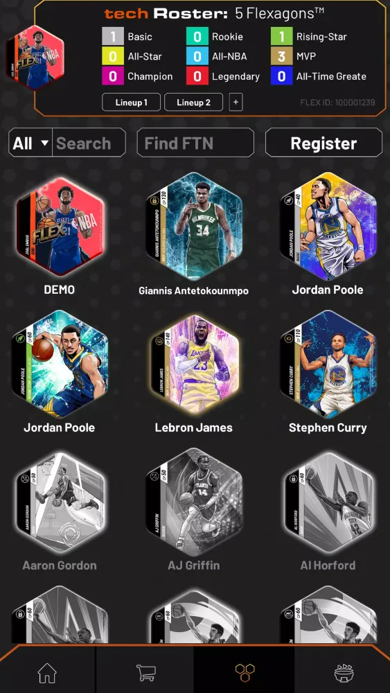 ภาพหน้าจอของ Flex NBA