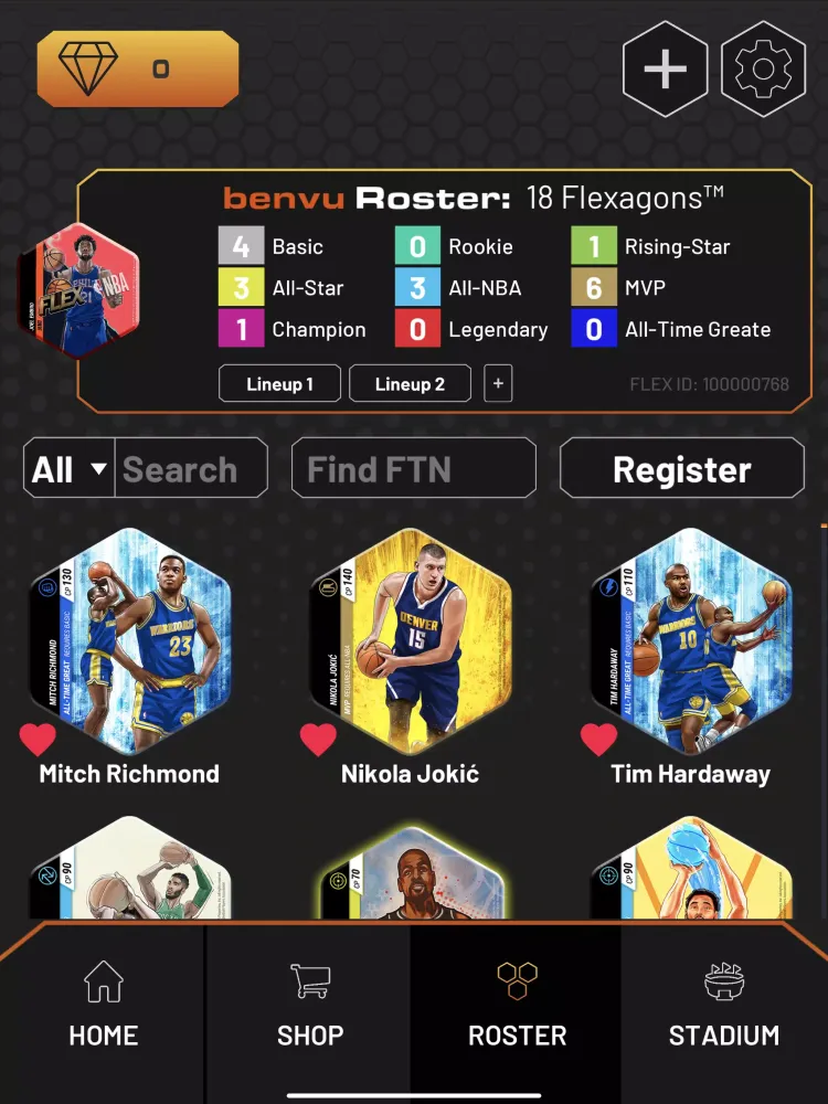 ภาพหน้าจอของ Flex NBA