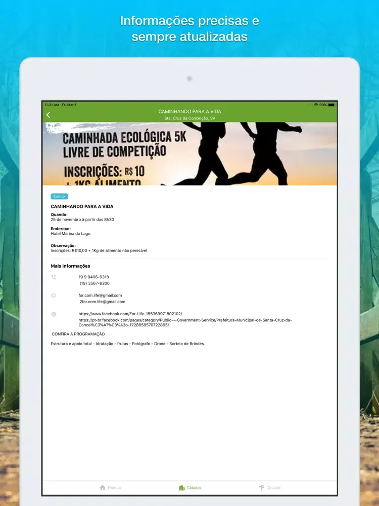 Tangkapan skrin Caminho da Paz iPad 