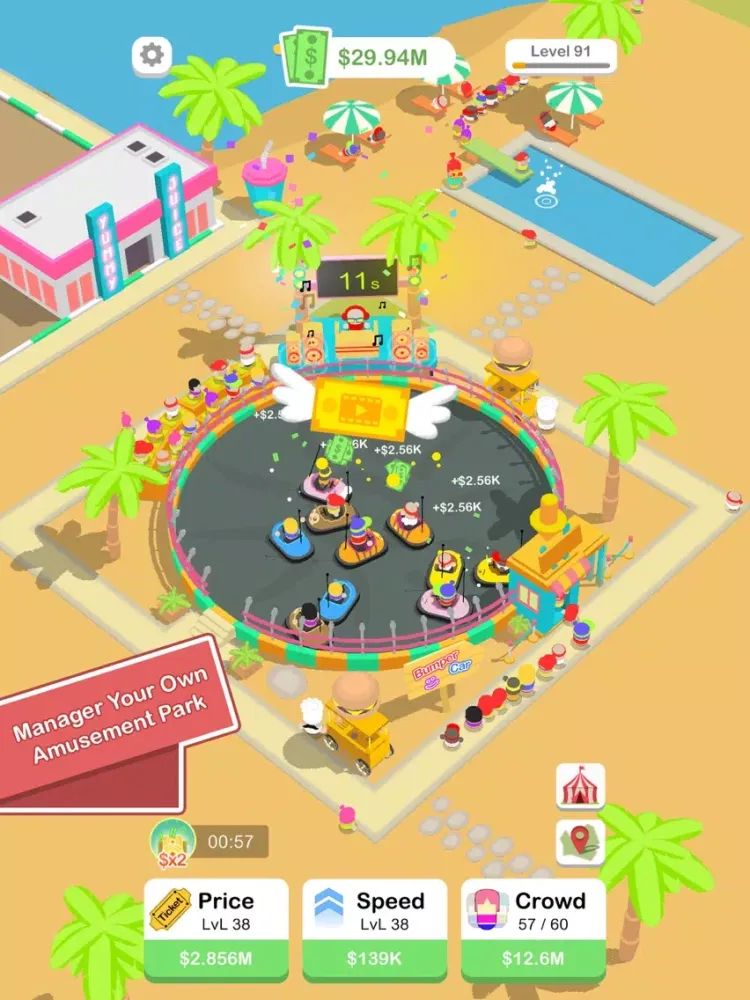 Capturas de tela do Bumper Cars Idle iPad 