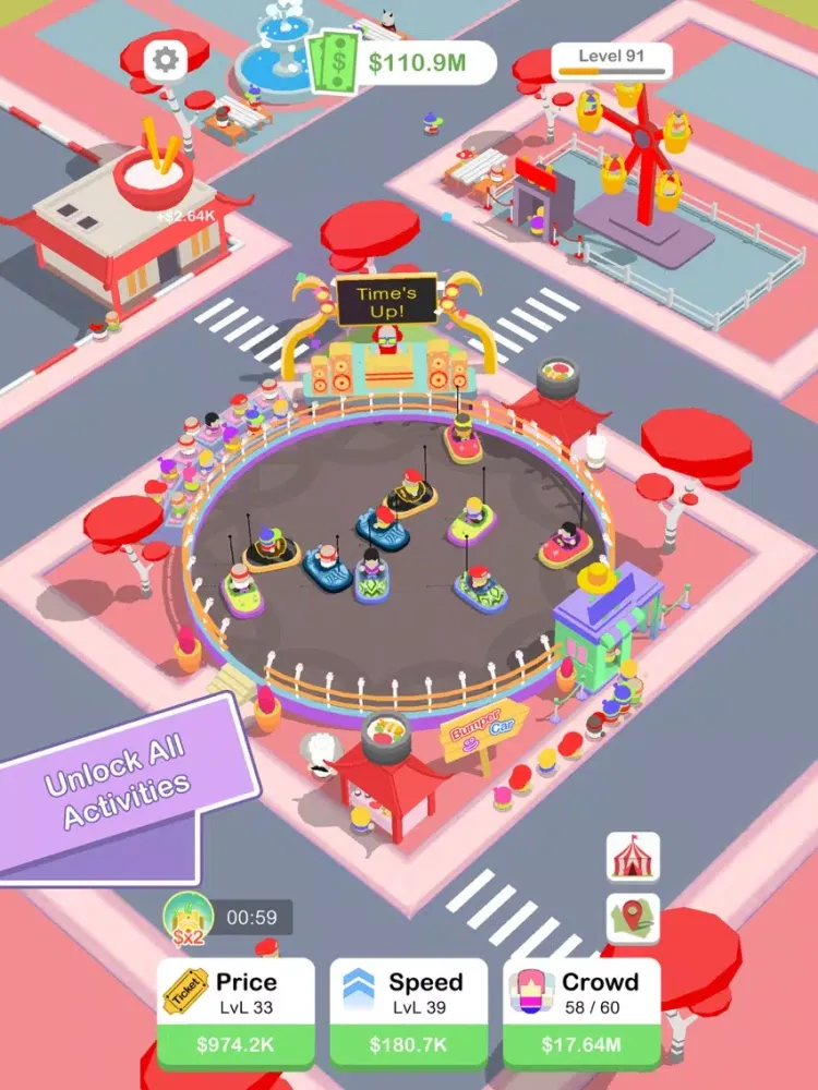 Capturas de tela do Bumper Cars Idle iPad 
