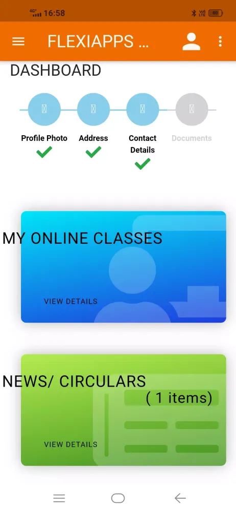 Tangkapan skrin Eduflex Student / Parent / Sta