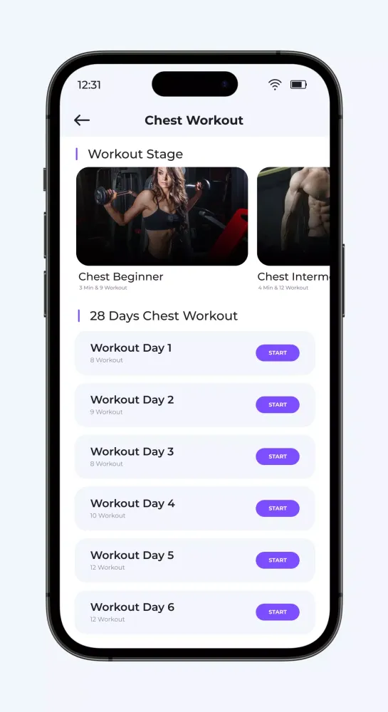 Flexio Workout: Home & Gym Screenshots