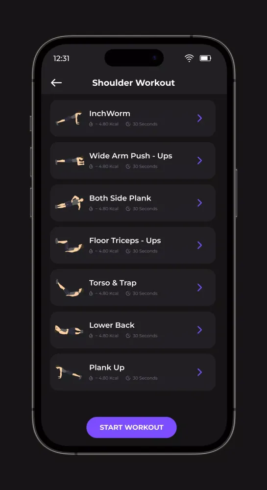 Flexio Workout: Home & Gym Screenshots