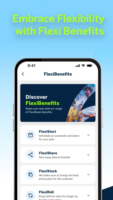Tangkapan skrin FlexiRoam eSIM & Data Plans
