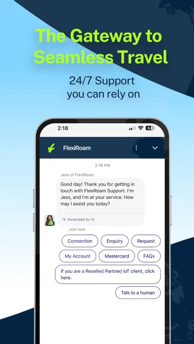 Tangkapan skrin FlexiRoam eSIM & Data Plans