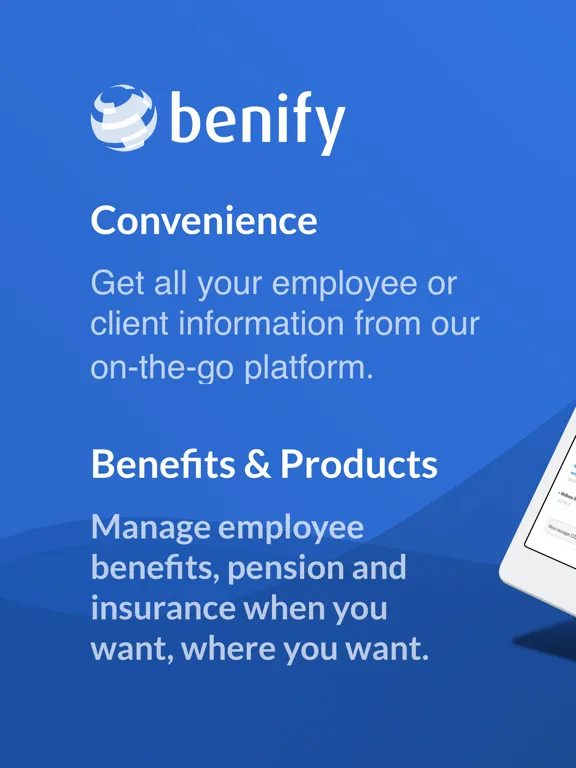 Benify iPad  Ekran Görüntüleri