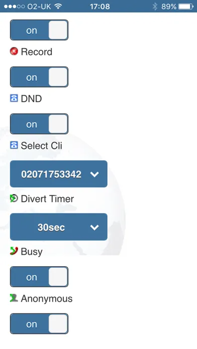 Flextel - myAccount Screenshots