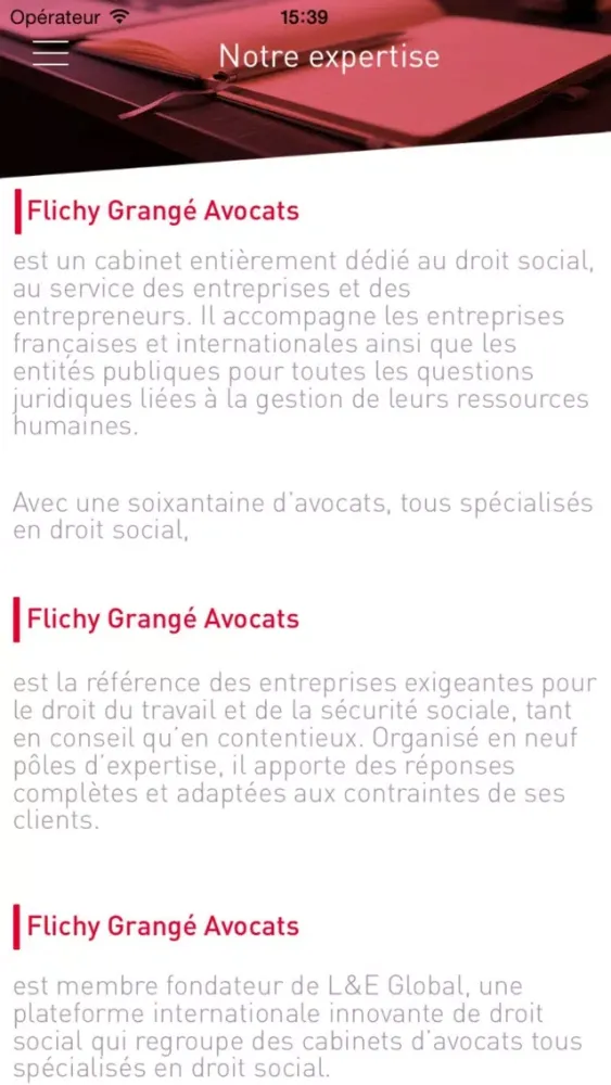 Screenshot di Flichy Grangé Avocats