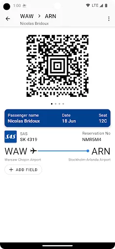 Flight Boarding Pass Wallet应用截图