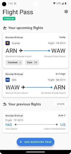 Flight Boarding Pass Wallet应用截图