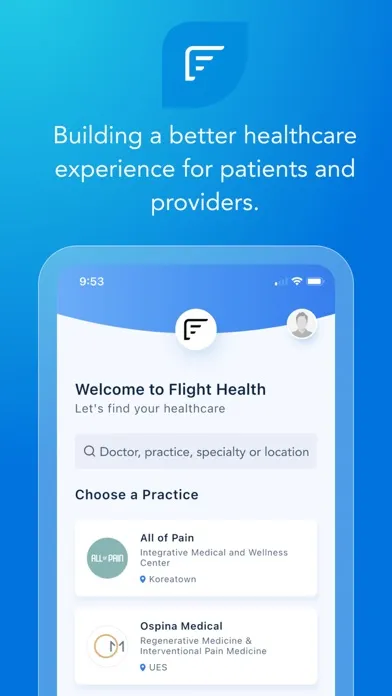 Flight Health Patient App स्क्रीनशॉट