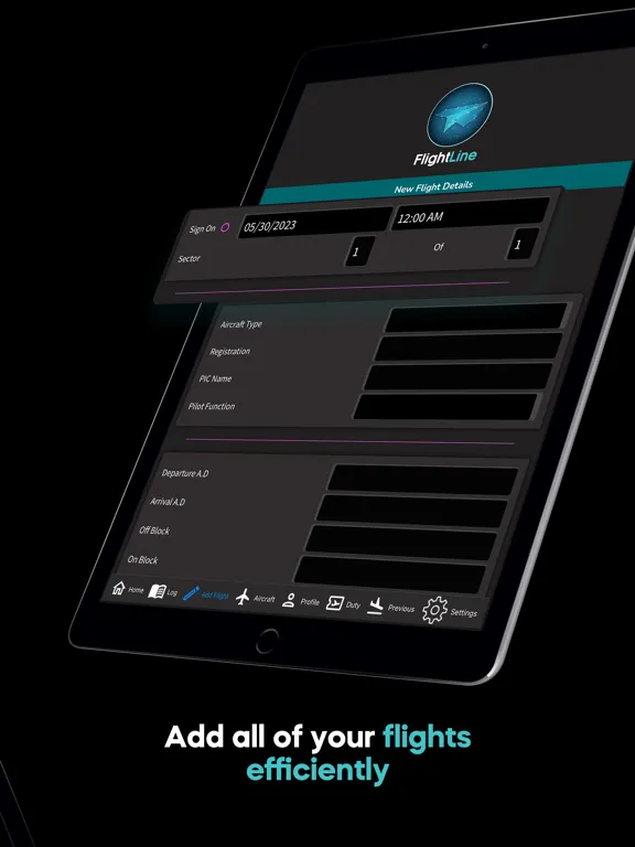 Capturas de tela do FlightLine Pro iPad 