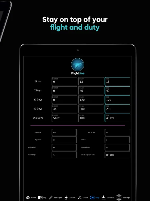 Capturas de tela do FlightLine Pro iPad 