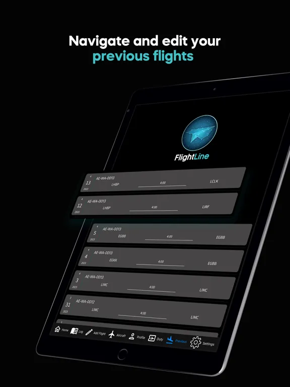 Capturas de tela do FlightLine Pro iPad 